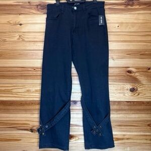 Hot topic black cross ankle straps men’s 32x32 jeans NEW